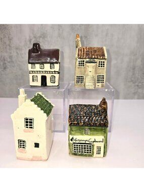 Vintage Miniature Ceramic English Cottage Figurines Grannys Cupboard VL5134